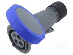 Connector: AC supply 3-phase; plug; female; straight; for cable