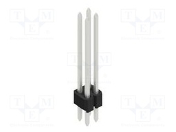 Connector: pin strips; pin header; male; PIN: 4; 1.27mm; THT; 2x2