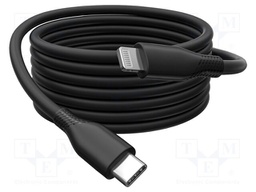 Cable; USB 2.0; Apple Lightning plug,USB C plug; nickel plated