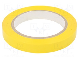 Tape: electrical insulating; W: 15mm; L: 66m; Thk: 60um; yellow; 80%