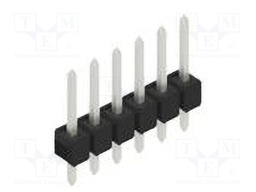 Connector: pin strips; pin header; male; PIN: 6; 2.54mm; THT; 1x6