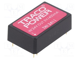 Converter: DC/DC; 2W; Uin: 21.6÷26.4V; 5VDC; Iout: 400mA; DIP24