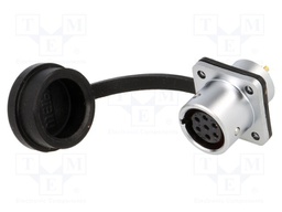 Socket; female; SF12; PIN: 7; IP67; 5A; soldering; 125V; 0.75mm2