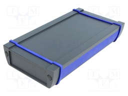 Enclosure: desktop; ALUSTYLE; X: 121mm; Y: 200mm; Z: 32.8mm; graphite