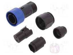 Connector: circular; plug; female; PIN: 2; w/o contacts; for cable