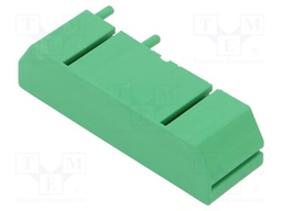DIN rail mounting bracket; end connector; 72x22.5mm; Body: green