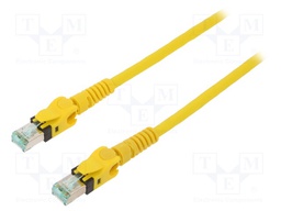 Patch cord; S/FTP; 6a; stranded; Cu; PUR; yellow; 2m; halogen free