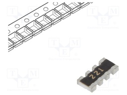 Resistor network: Y; 220Ω; SMD; No.of resistors: 4; 62.5mW; ±5%
