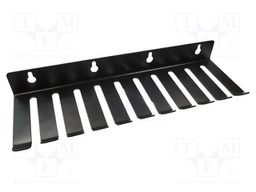 Hanger for test leads; Number of slots: 10; Mat: steel; L: 280mm