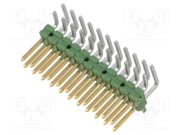 Pin header; pin strips; AMPMODU; male; PIN: 22; angled 90°; 2.54mm