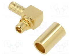 Plug; MMCX; male; angled 90°; 50Ω; RG174,RG188,RG316; for cable