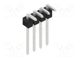 Connector: pin strips; pin header; male; PIN: 4; 2.54mm; THT; 1x4