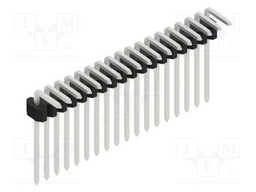 Connector: pin strips; pin header; male; PIN: 18; 1.27mm; THT; 1x18