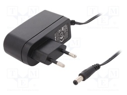 Power supply: switched-mode; 6VDC; 1A; Out: 5,5/2,1; 6W; Plug: EU