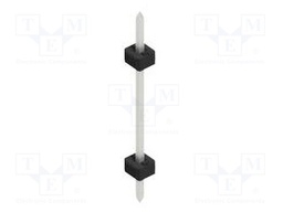 Connector: pin strips; pin header; male; PIN: 1; 2mm; THT; 1x1; 100V