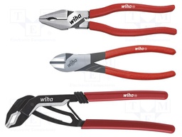 Pliers; Pcs: 3; cutting,adjustable,universal; steel