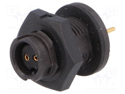Connector: circular; Series: EN2; socket; female; THT; PIN: 2; 7A