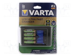 Charger: microprocessor-based; Ni-MH; Size: AA,AAA