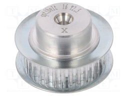 Belt pulley; T2.5; W: 4; 6mm; whell width: 16mm; Ø: 34.5mm; aluminium