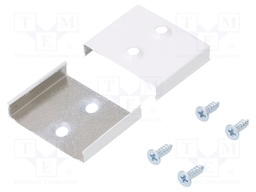 Flexible mounting plate W; white; stainless steel