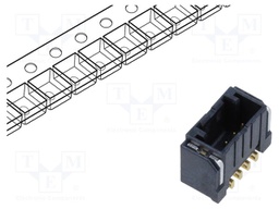 Connector: wire-board; DF51K; horizontal; male; on PCBs; socket