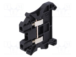 Splice terminal: rail; 0.14÷4mm2; ways: 1; terminals: 2; black; 1kV