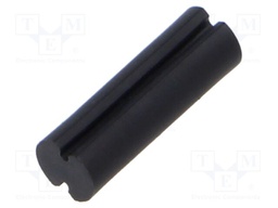 Spacer sleeve; LED; Øout: 4mm; ØLED: 3mm,5mm; L: 12mm; black; UL94V-0