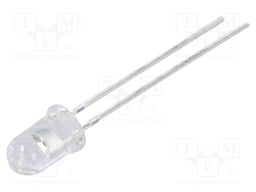 LED; 5mm; red; 5800÷7000mcd; 90°; Front: convex; 2.1÷2.6VDC; 182mW