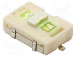 Microswitch TACT; SPST-NO; Pos: 2; 0.05A/12VDC; SMT; LED; green