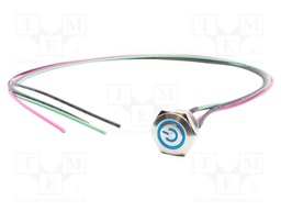 Switch: vandal resistant; Pos: 2; SPST-NO; 2A/36VDC; IP67; OFF-(ON)