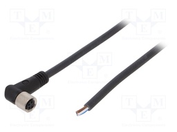 Connection lead; M8; PIN: 4; angled; 10m; plug; 30VAC; 4A; -25÷80°C