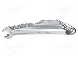 Wrench-set; combination spanner; Chrom-vanadium steel; 15pcs.