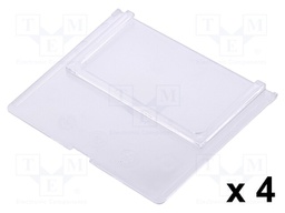 Divider; 85x1x75mm; transparent; plastic; 4pcs.