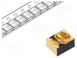 IR transmitter; 950nm; transparent; 55mW; 10°; SMD; 70mA; 1.6÷2.4V