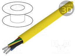 Wire; ÖLFLEX® CLASSIC 100 YELLOW; 5G2.5mm2; unshielded; Cu