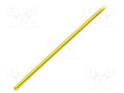 Heat shrink sleeve; glueless; 2: 1; 2.4mm; L: 1m; yellow-green