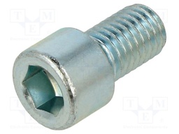 Screw; M12x20; Head: cheese head; hex key; HEX 10mm; steel; zinc