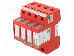 Surge arrestor; Poles: 3+N; 20kA; for DIN rail mounting; -40÷85°C