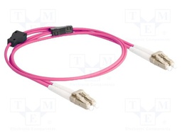 Fiber patch cord; OM4; LC/PC,both sides; 1m; 50/125um; LSZH; beige