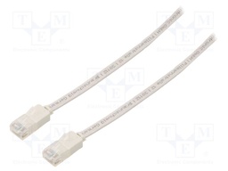 Patch cord; U/UTP; 5e; stranded; CCA; PVC; white; Len: 3m