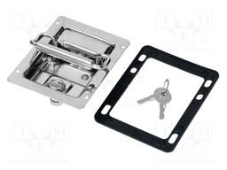 Lock; stainless steel; Clos.lever operation dp: 19.5mm; W: 140mm