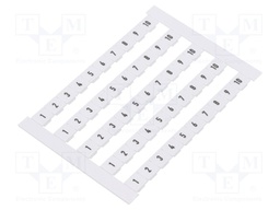 Marker; white; for 6,2mm wide terminals; Width: 6mm; Ht: 5mm
