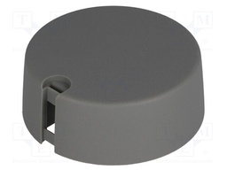 Knob; with pointer; plastic; Shaft d: 4mm; Ø40x16mm; grey