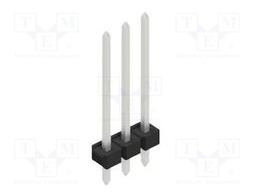 Connector: pin strips; pin header; male; PIN: 3; 2.54mm; THT; 1x3