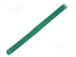 Insulating tube; green; -20÷155°C; Øint: 3mm; L: 100m