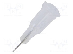 Dispensing Tip, Needle, Stainless Steel, TE Series, Clear, 0.25 ", 50 Pack