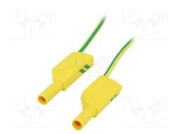 Test lead; PVC; 2m; yellow-green; 32A; Type: with 4mm axial socket