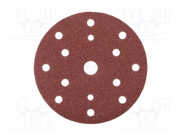 Sanding plate; Granularity: 40; Mounting: bur; with holes; Ø150mm
