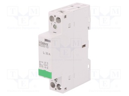 Contactor: 1-pole installation; NO; 24VAC; 24VDC; 20A; DIN; IKD