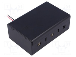 Holder; Leads: cables; Size: D,R20; Batt.no: 3; Colour: black; 150mm